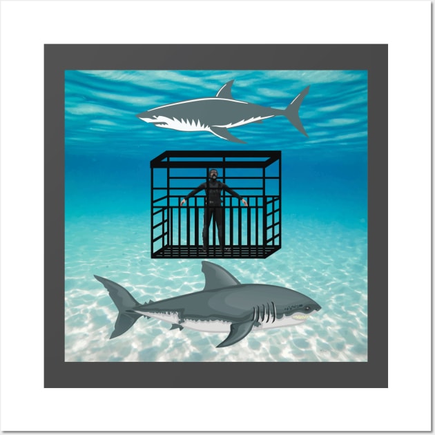 shark lover water world Wall Art by ZAARA